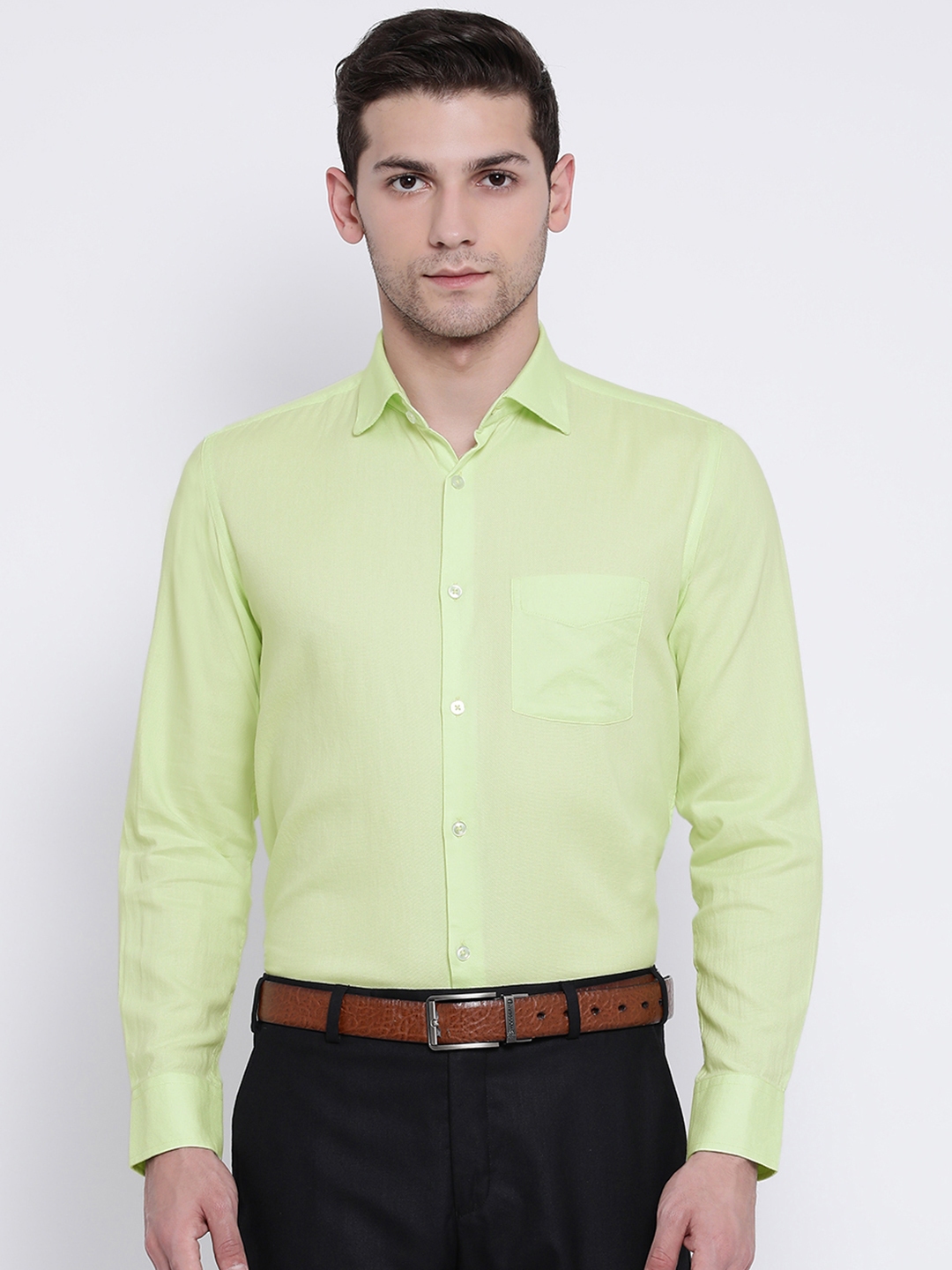 lime green formal shirt