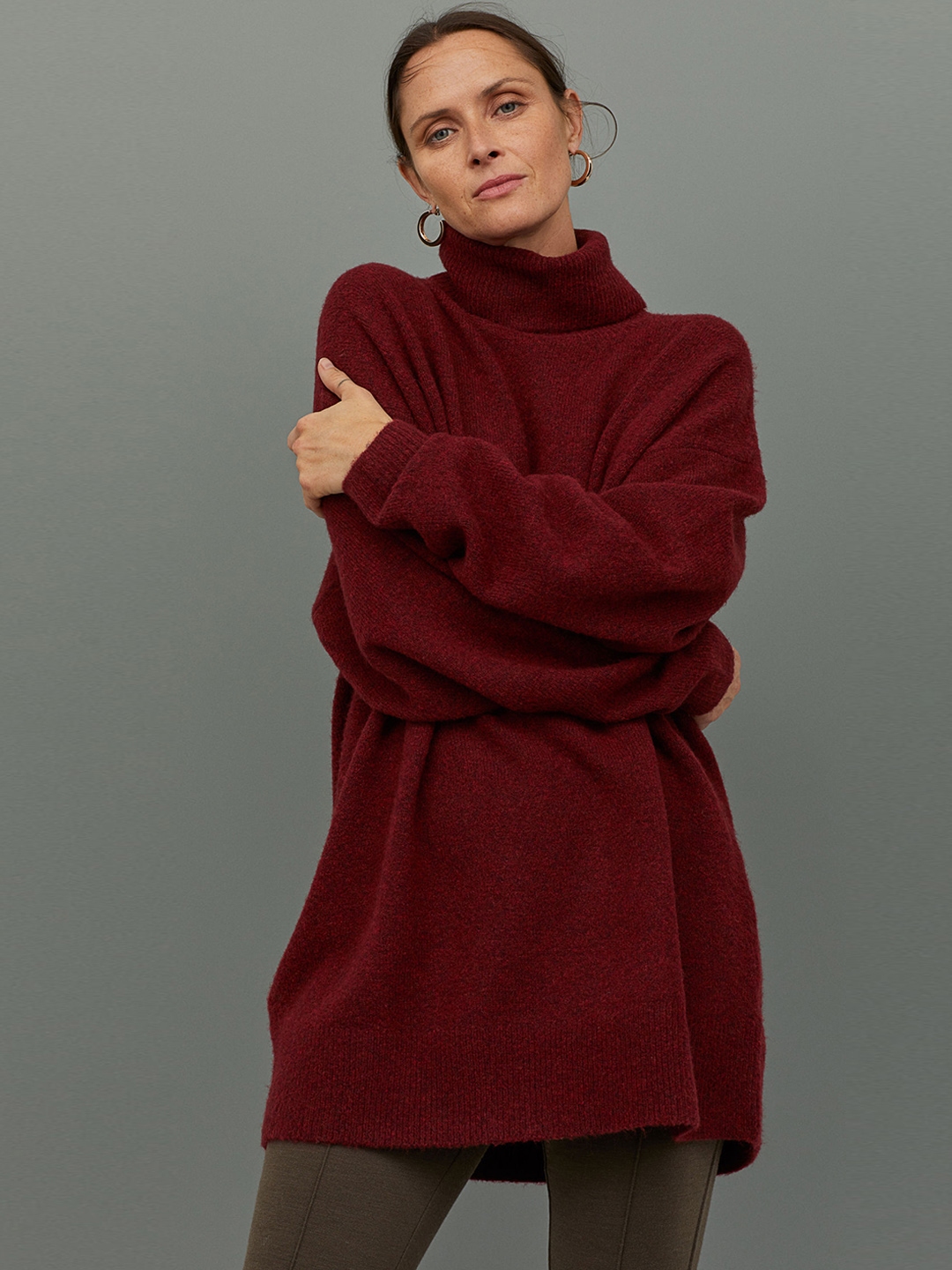 Maroon oversized shop sweater
