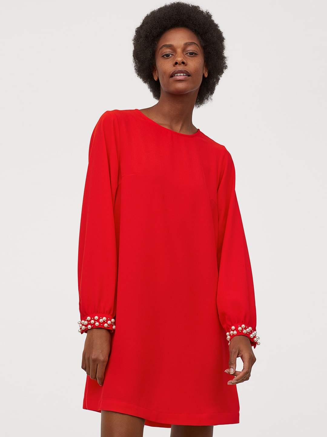 Red dress in store h&m