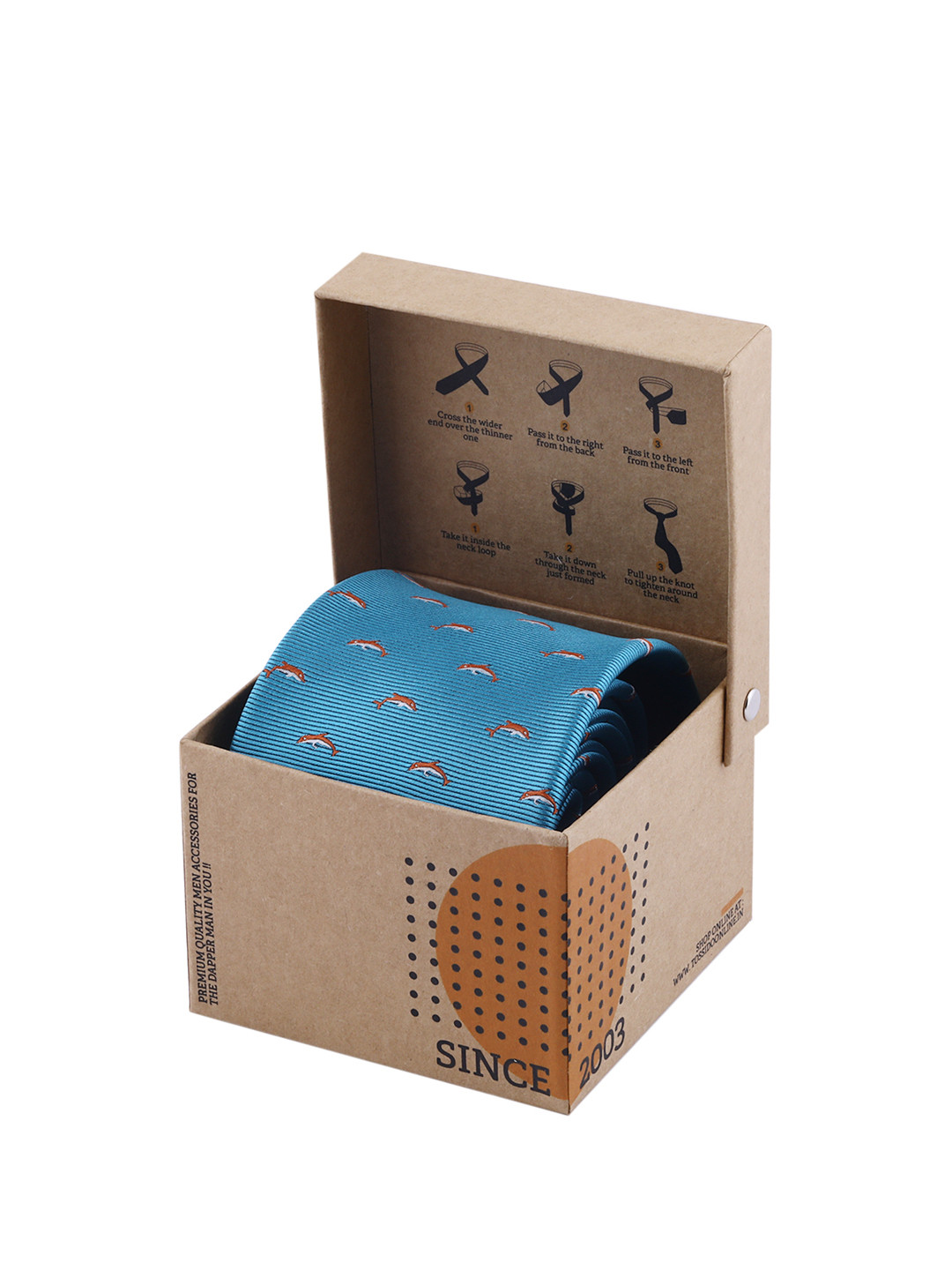 Tossido Blue & Red Woven Design Broad Tie