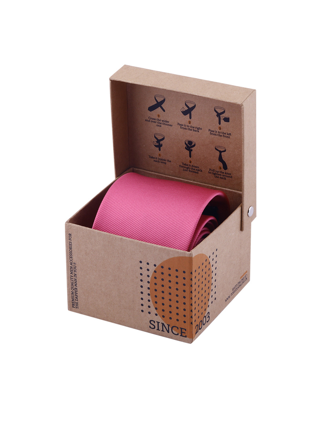 Tossido Pink Solid Broad Tie