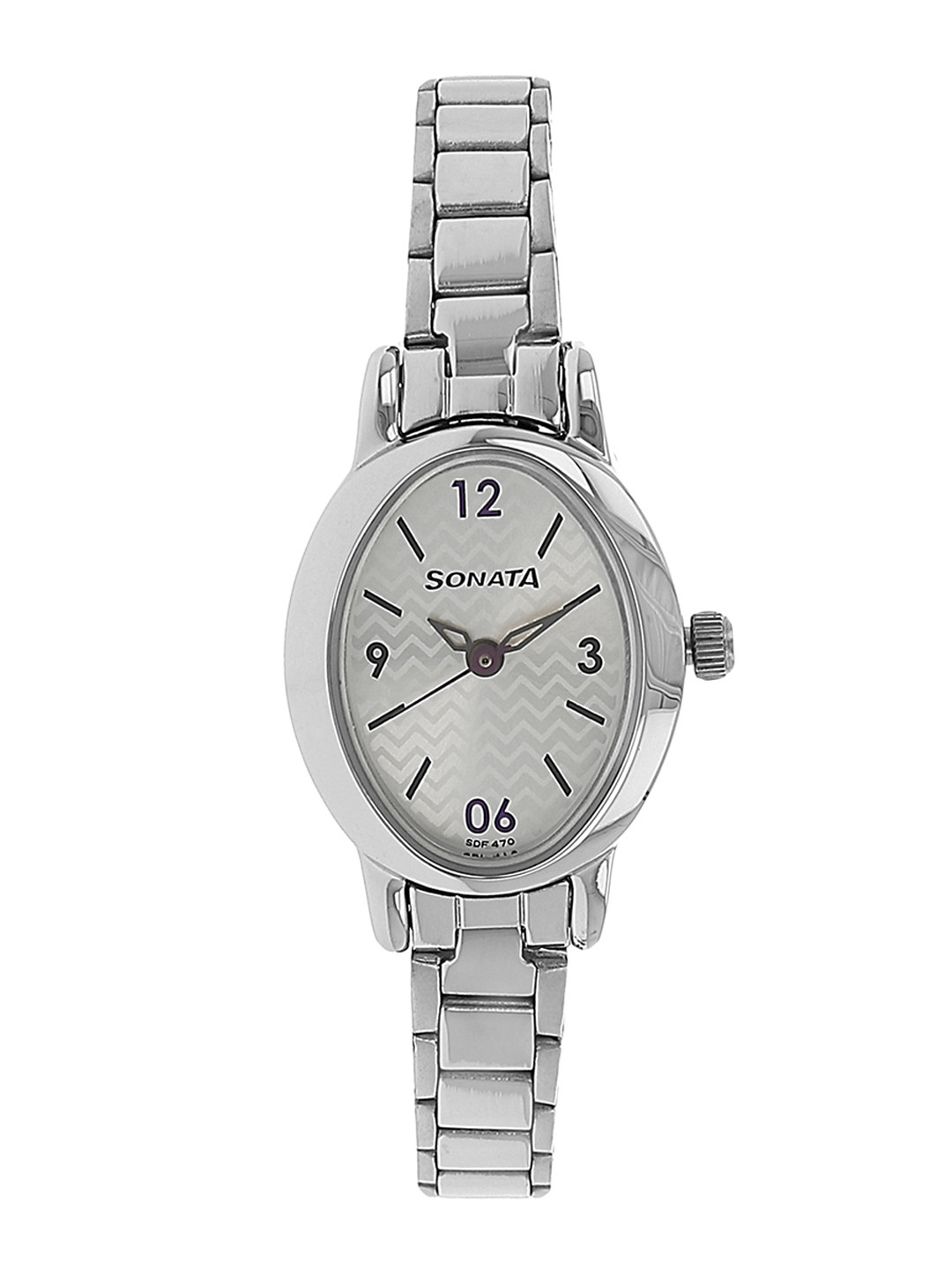 Sonata Women Silver-Toned Analogue Watch 8100SM03