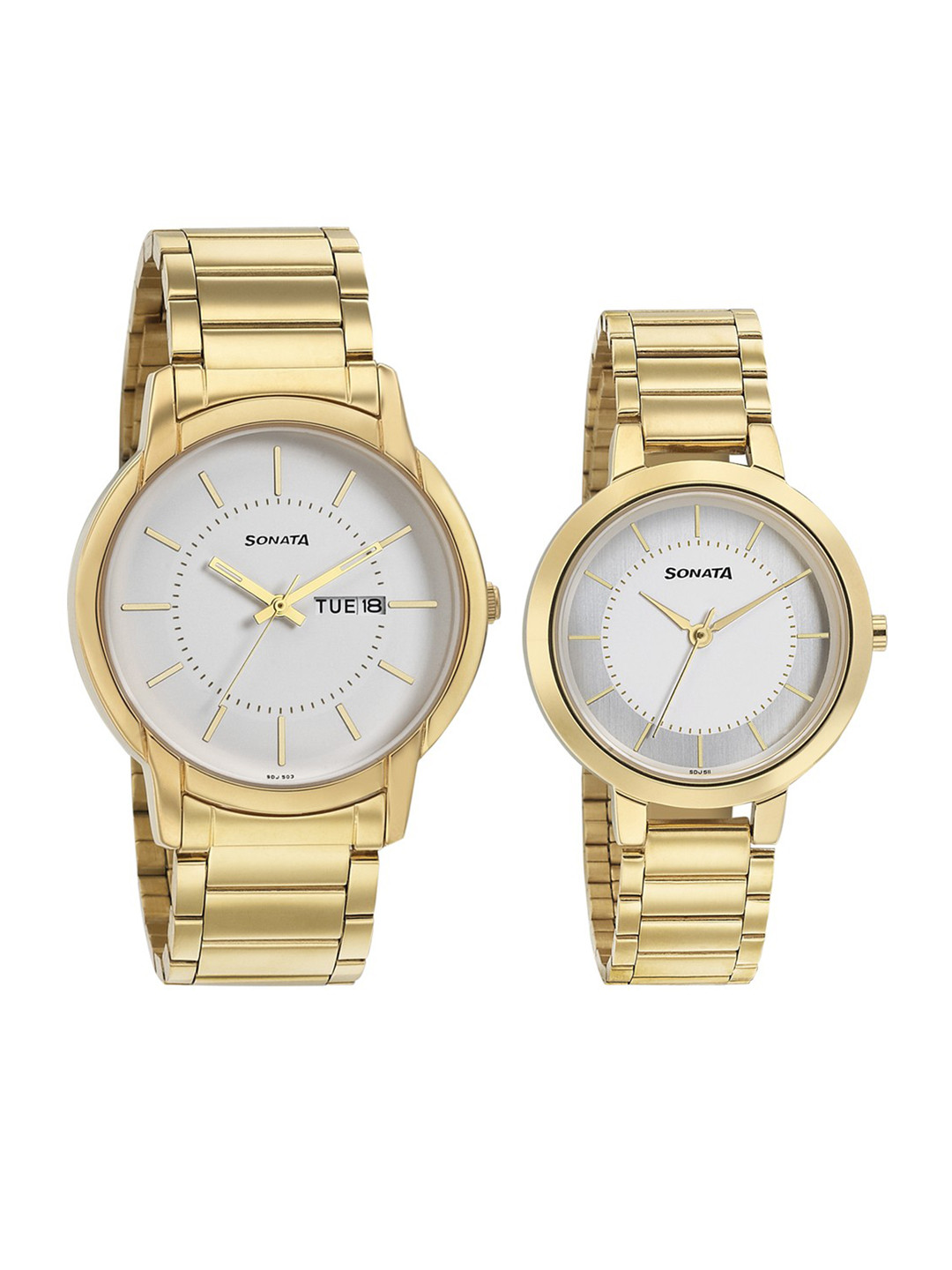 Sonata Unisex White Analogue Watch