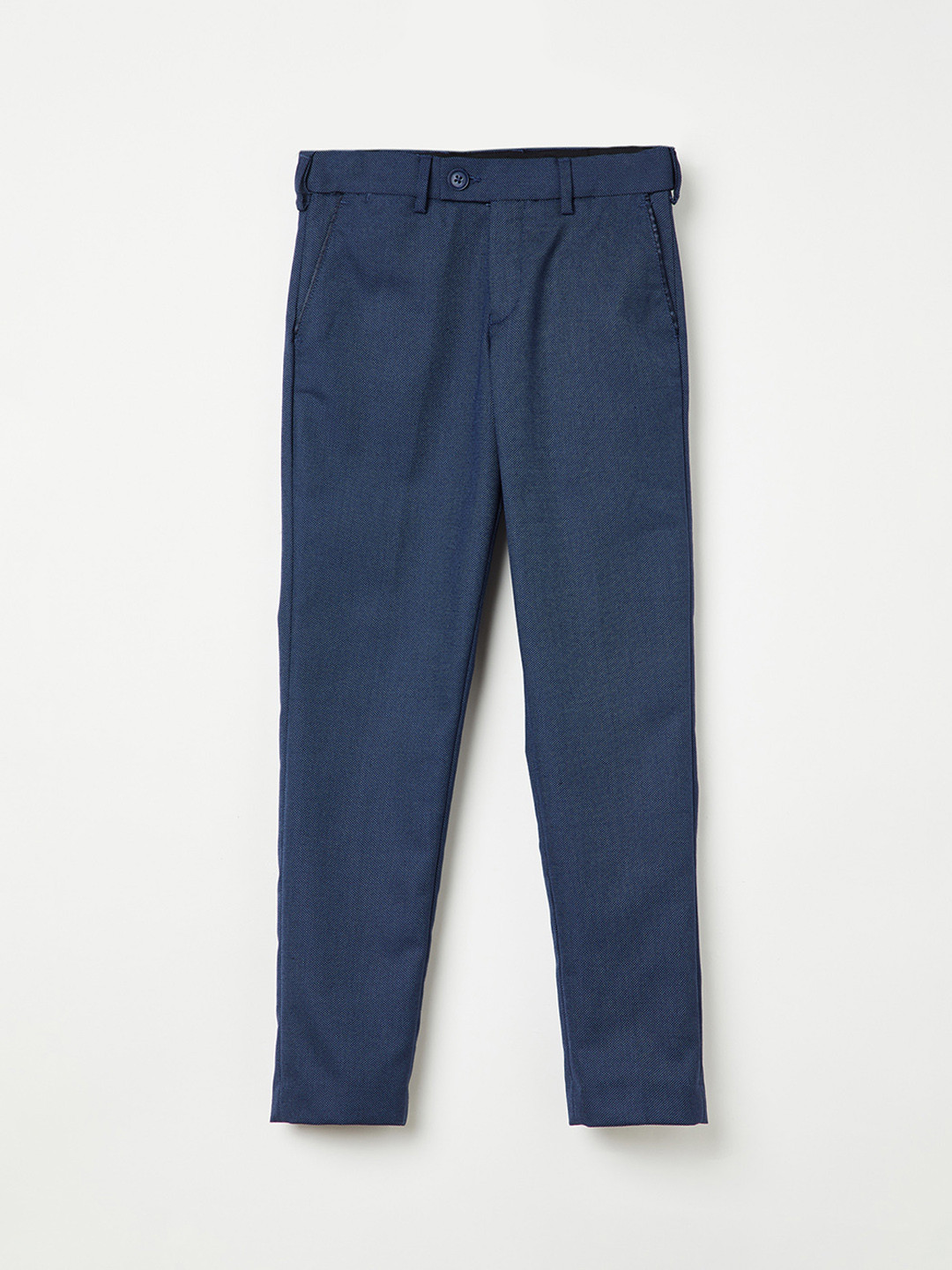 Fame Forever by Lifestyle Boys Blue Slim Fit Solid Regular Trousers