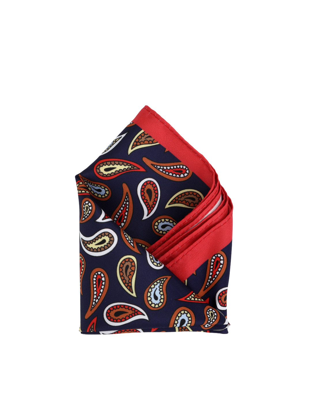 Calvadoss Men Red & Purple Printed Pocket Square