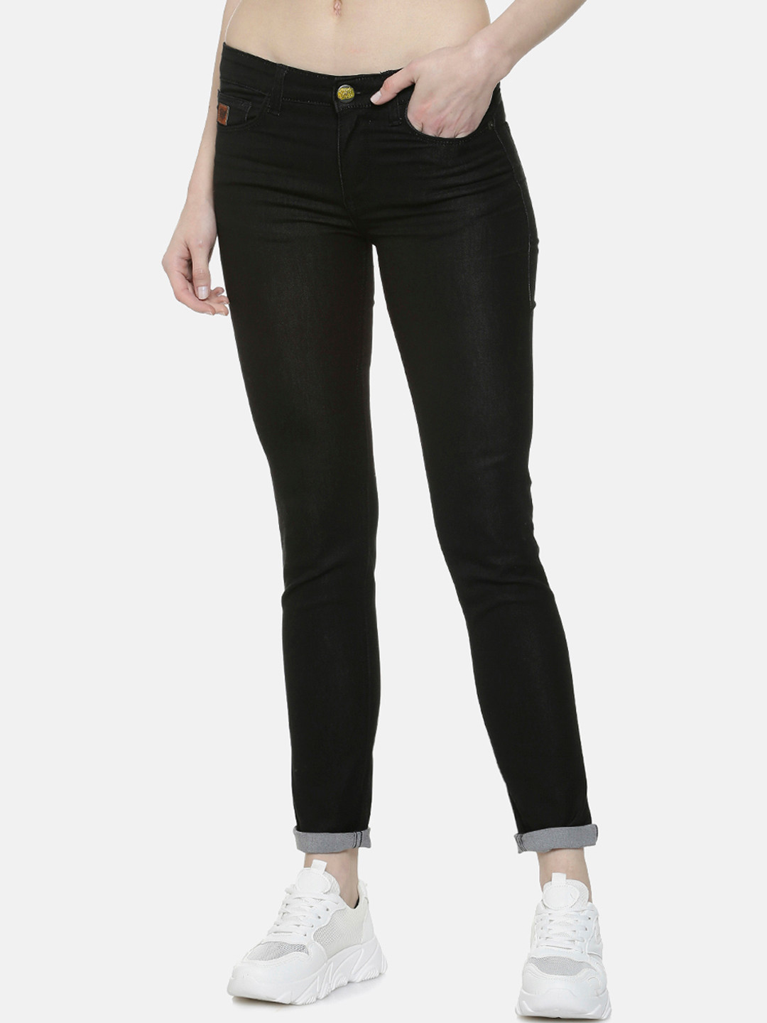 Campus Sutra Women Black Super Skinny Fit Jeans