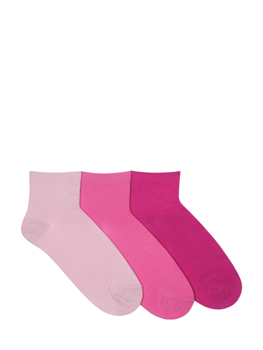 Supersox Women Pack of 3 Pink Solid Ankle-Length Socks