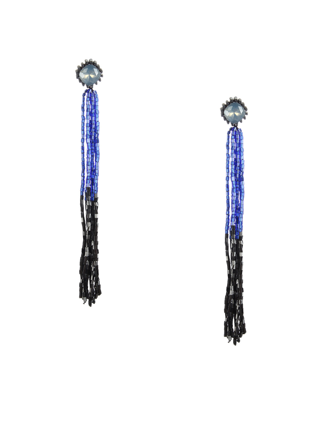 Mali Fionna Black & Black Quirky Drop Earrings