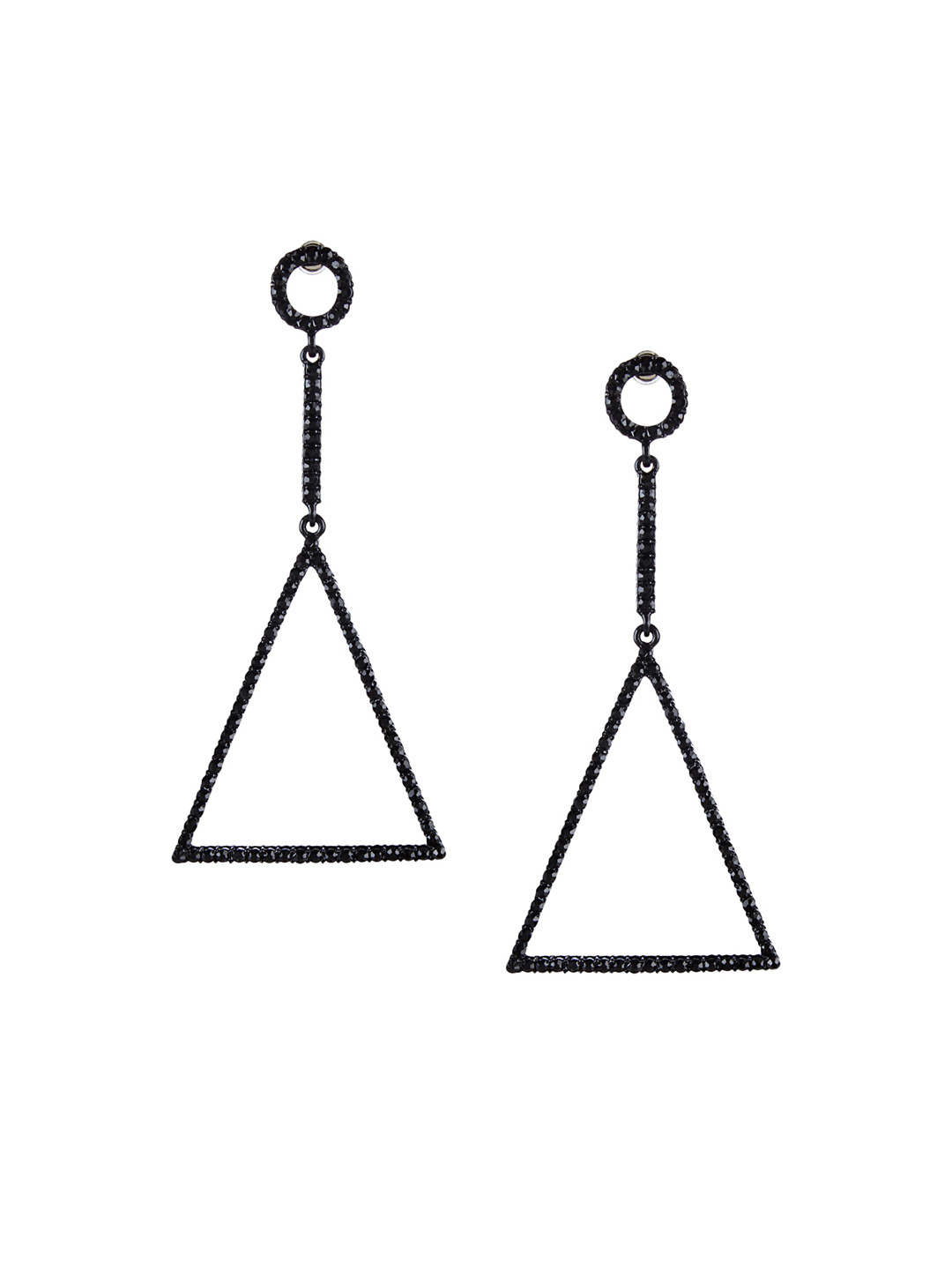 Mali Fionna Black Geometric Drop Earrings
