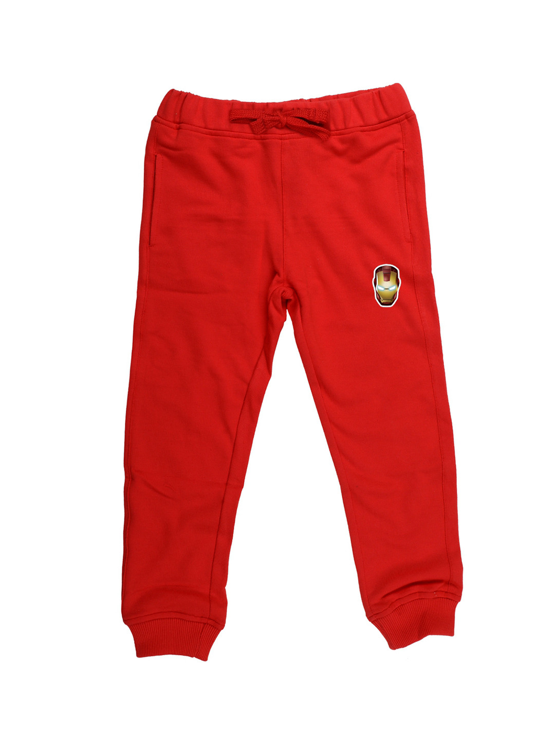 Marvel by Wear Your Mind Kids Red Solid Pure Cotton Joggers