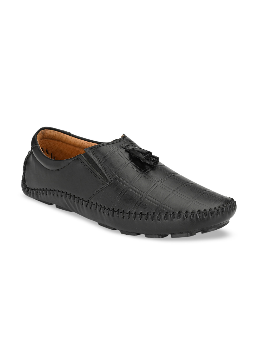 Prolific Men Black Lightweight Driving Shoes