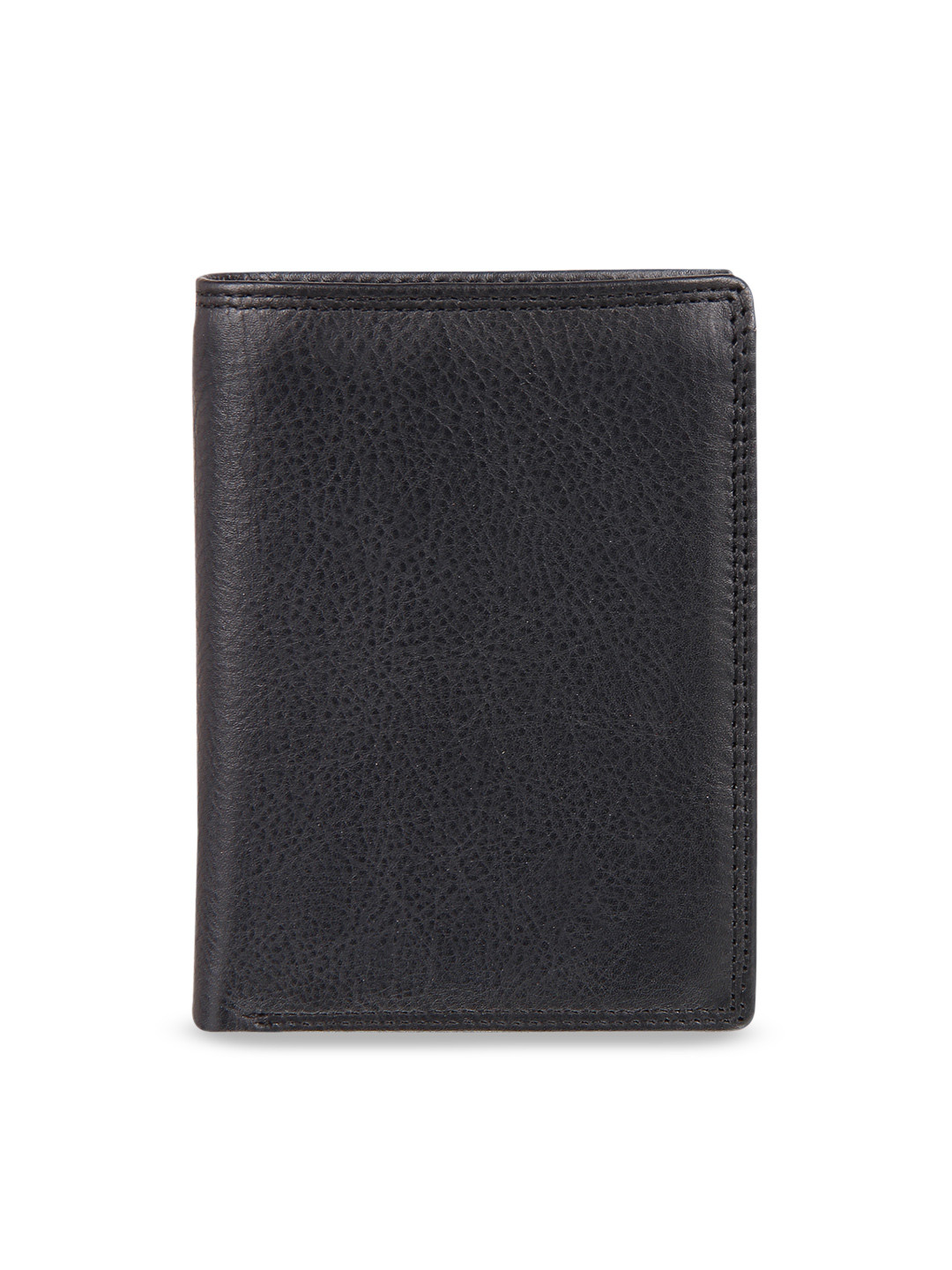 Leather Zentrum Men Black Solid Two Fold Wallet