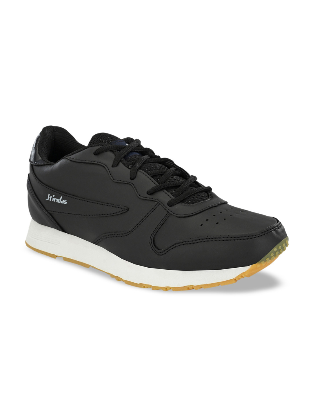 HIROLAS Men Black Running Shoes