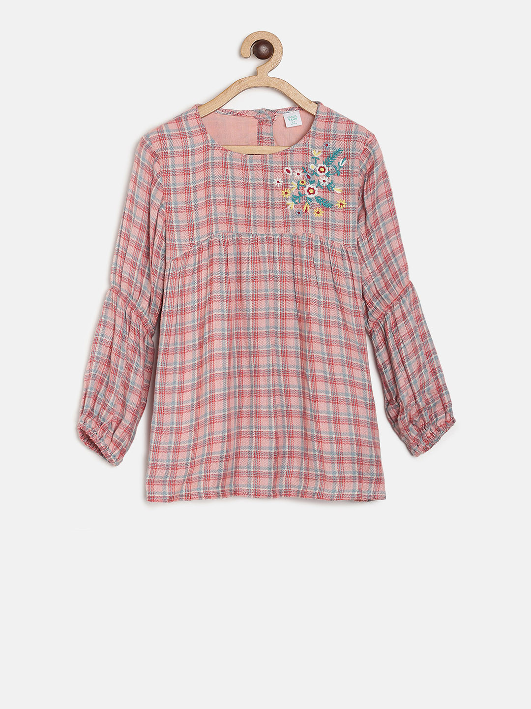 MINI KLUB Girls Red Checked Top