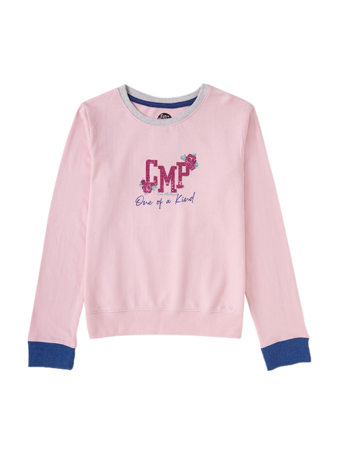Cub McPaws Girls Pink Printed Sweatshirt