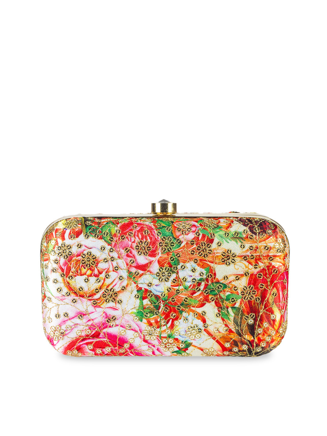 PARIZAAT BY SHADAB KHAN Pink & Red Embroidered Clutch