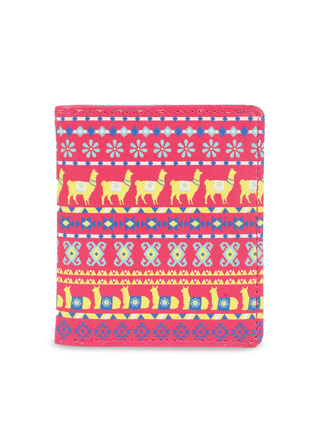 Chumbak Women Pink Printed Two Fold Wallet