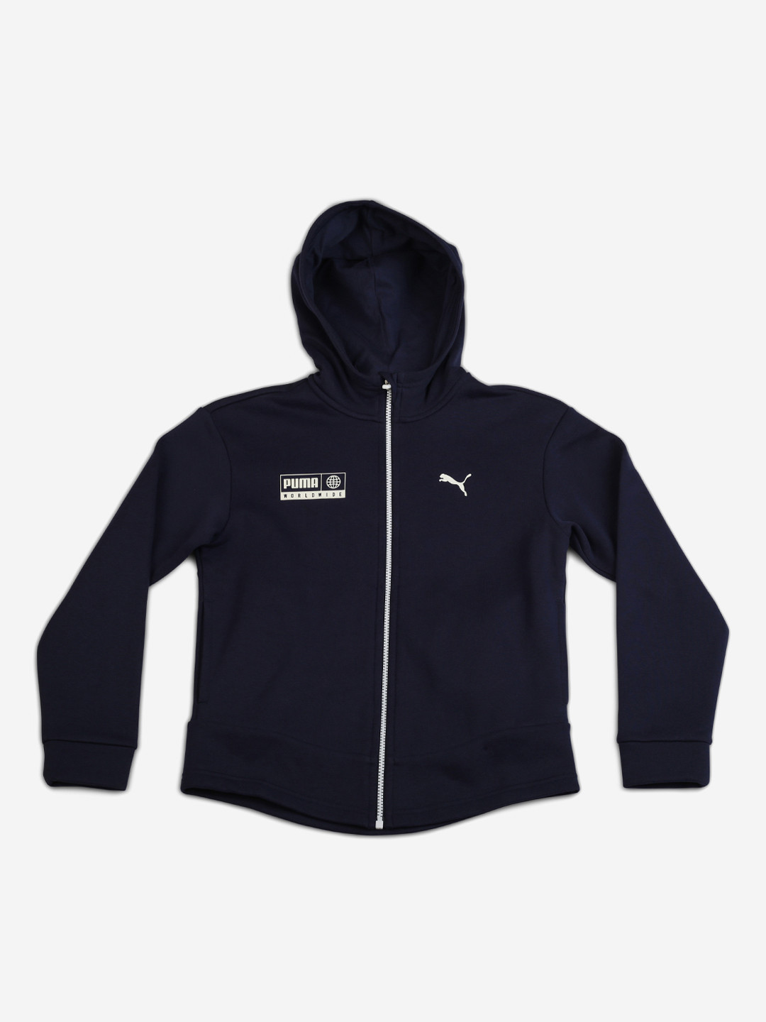 Puma Boys Navy Blue Solid Alpha Sporty Jacket
