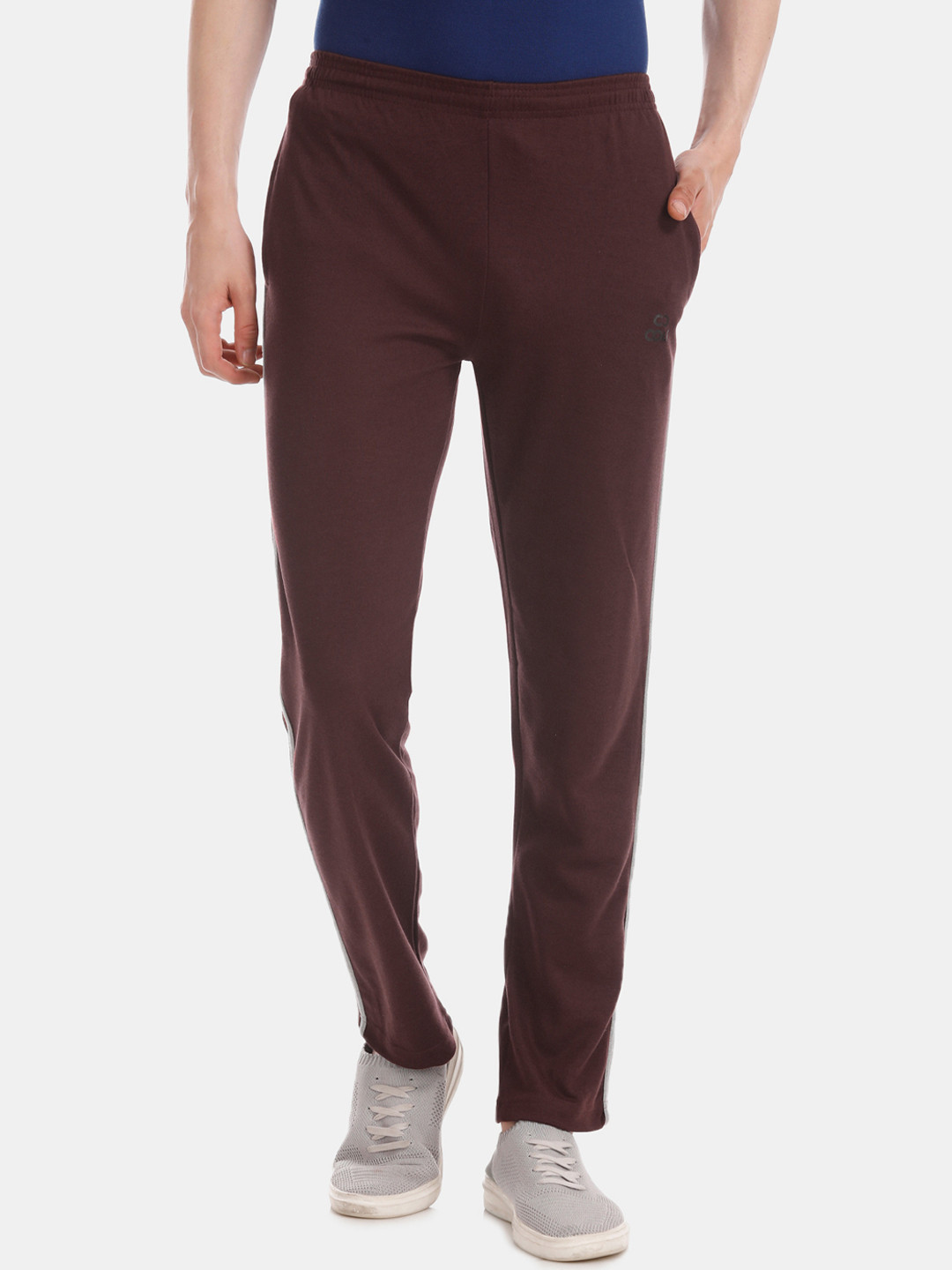 Colt Men Maroon Solid Straight-Fit Track Pants