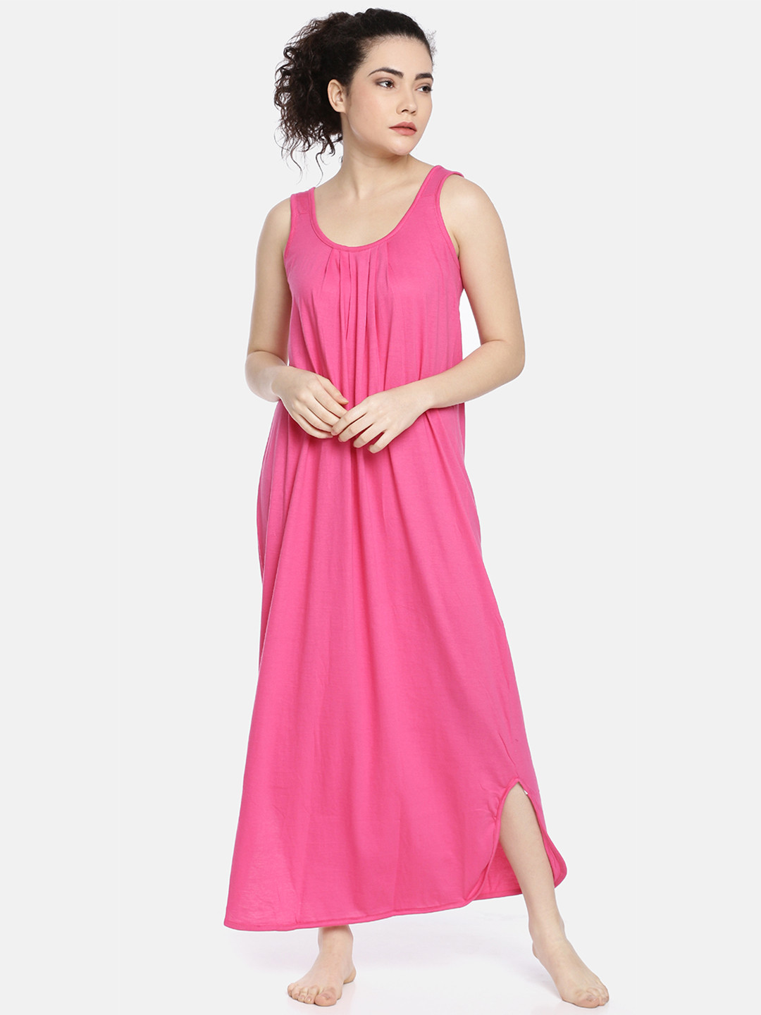 GOLDSTROMS Fuchsia Solid Nightdress SLP-9041
