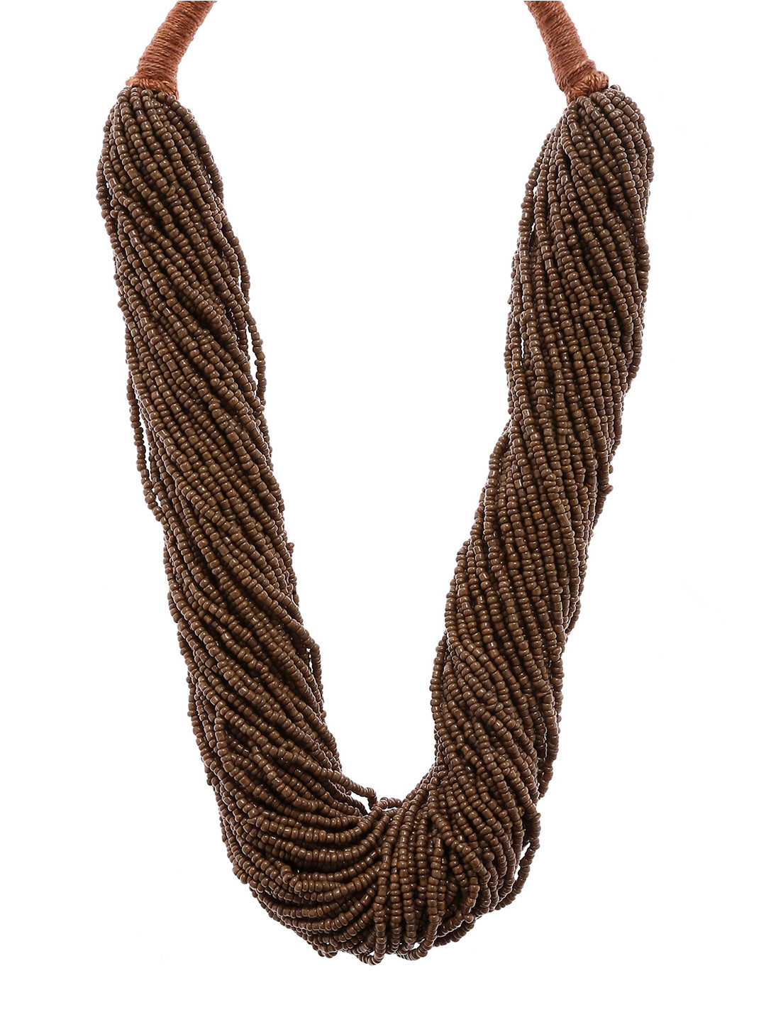 Bamboo Tree Jewels Brown Metal Handcrafted Necklace