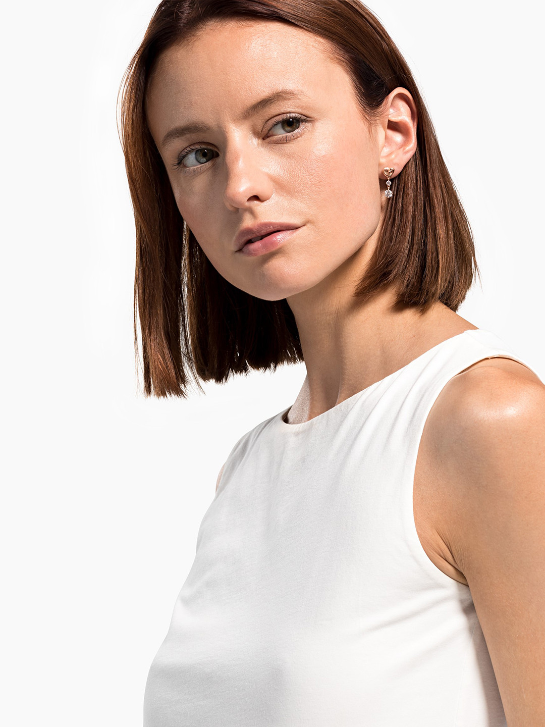 SWAROVSKI White Drop Earrings