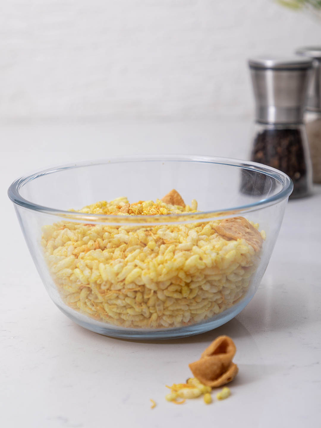 GOODHOMES Set of 2 Transparent Borosilicate Glass Mixing Bowls 1000 ml