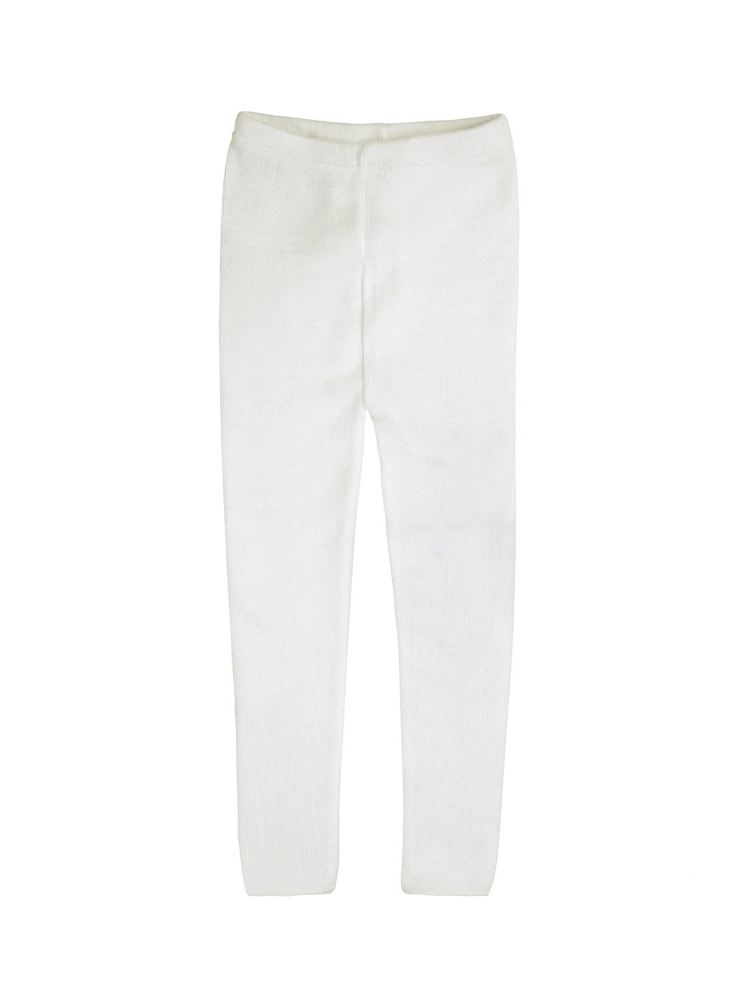 RVK Girls Off White Solid Ankle Length Leggings