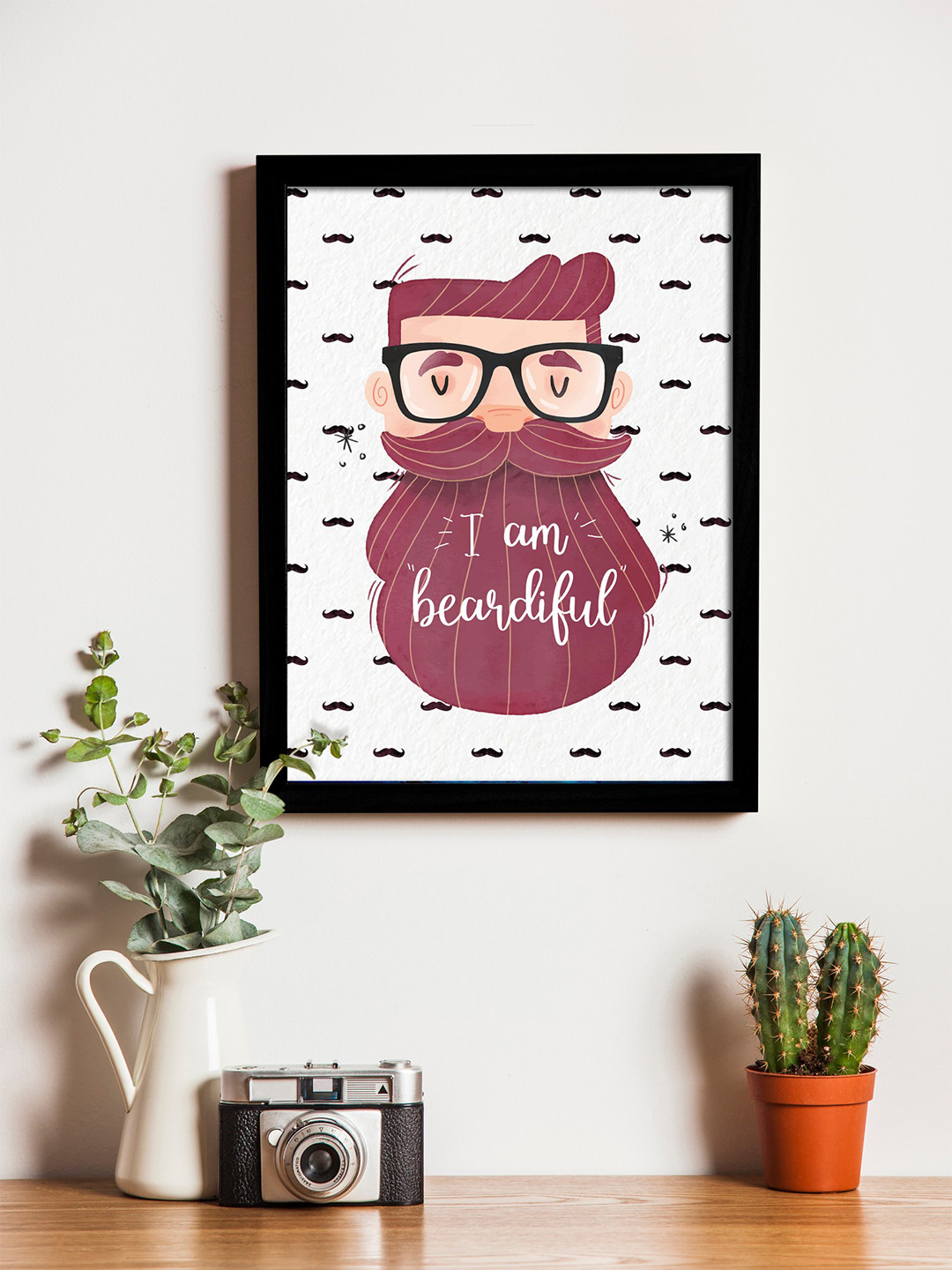 Art Street Synthetic Wood Wall Home Office Rectangle Paintings Wall Art -17.5 x 13.5In