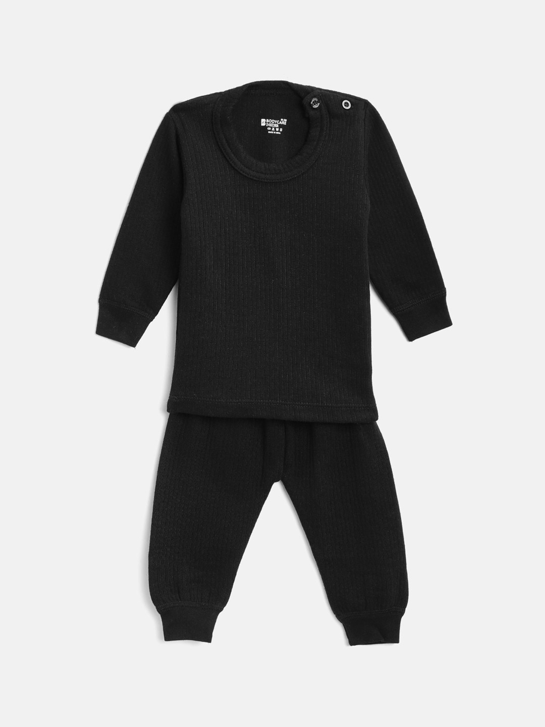 BODYCARE INSIDER Kids Black Solid Anti Bacterial Thermal Set
