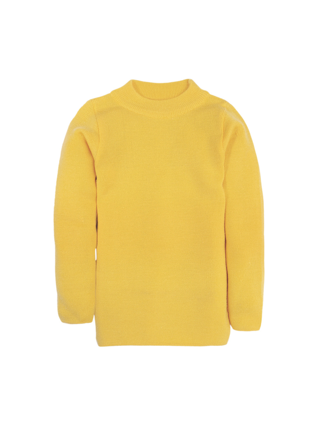 RVK Unisex Yellow Solid Pullover Sweater