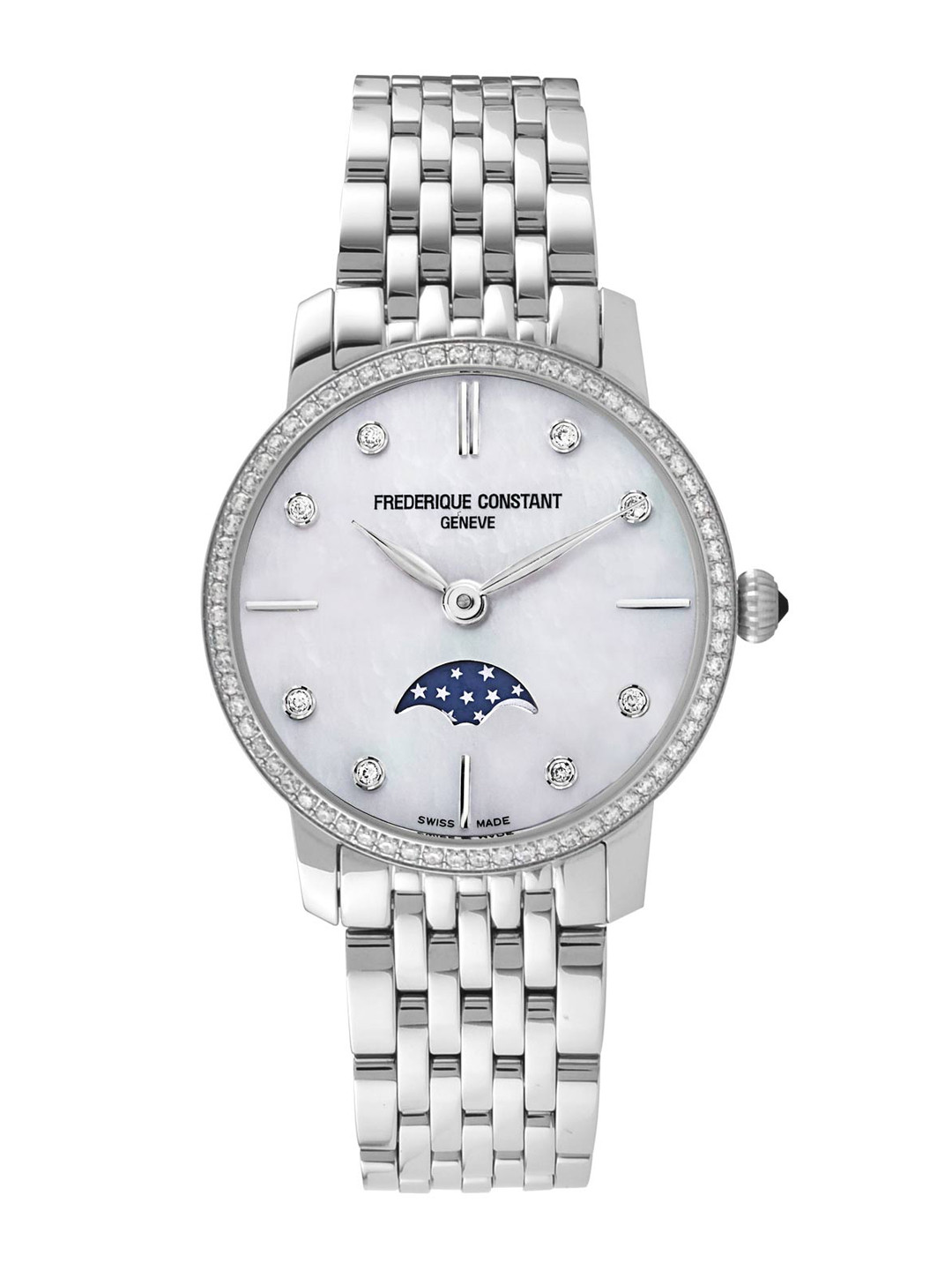 Frederique Constant Women Silver-Toned Analogue Watch FC-206MPWD1SD6B