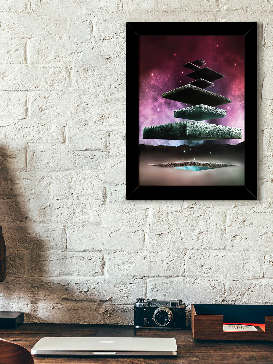 TIED RIBBONS Wall Rectangle Paintings Wall Art -10.2 x 13.6 In