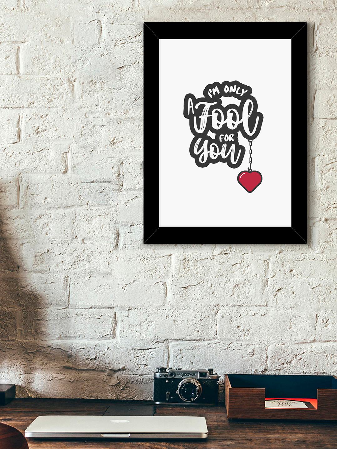 TIED RIBBONS Synthetic Fibre Synthetic Wood Wall Rectangle Paintings Wall Art-13.6x10.2 In