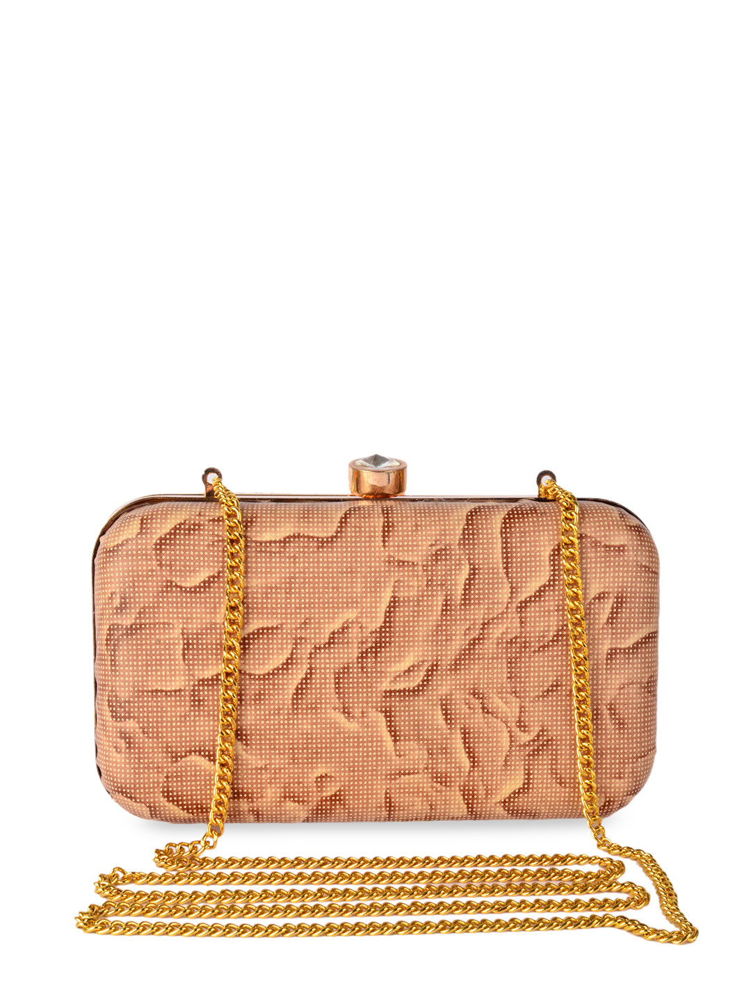 REZZY Pink Textured Box Clutch