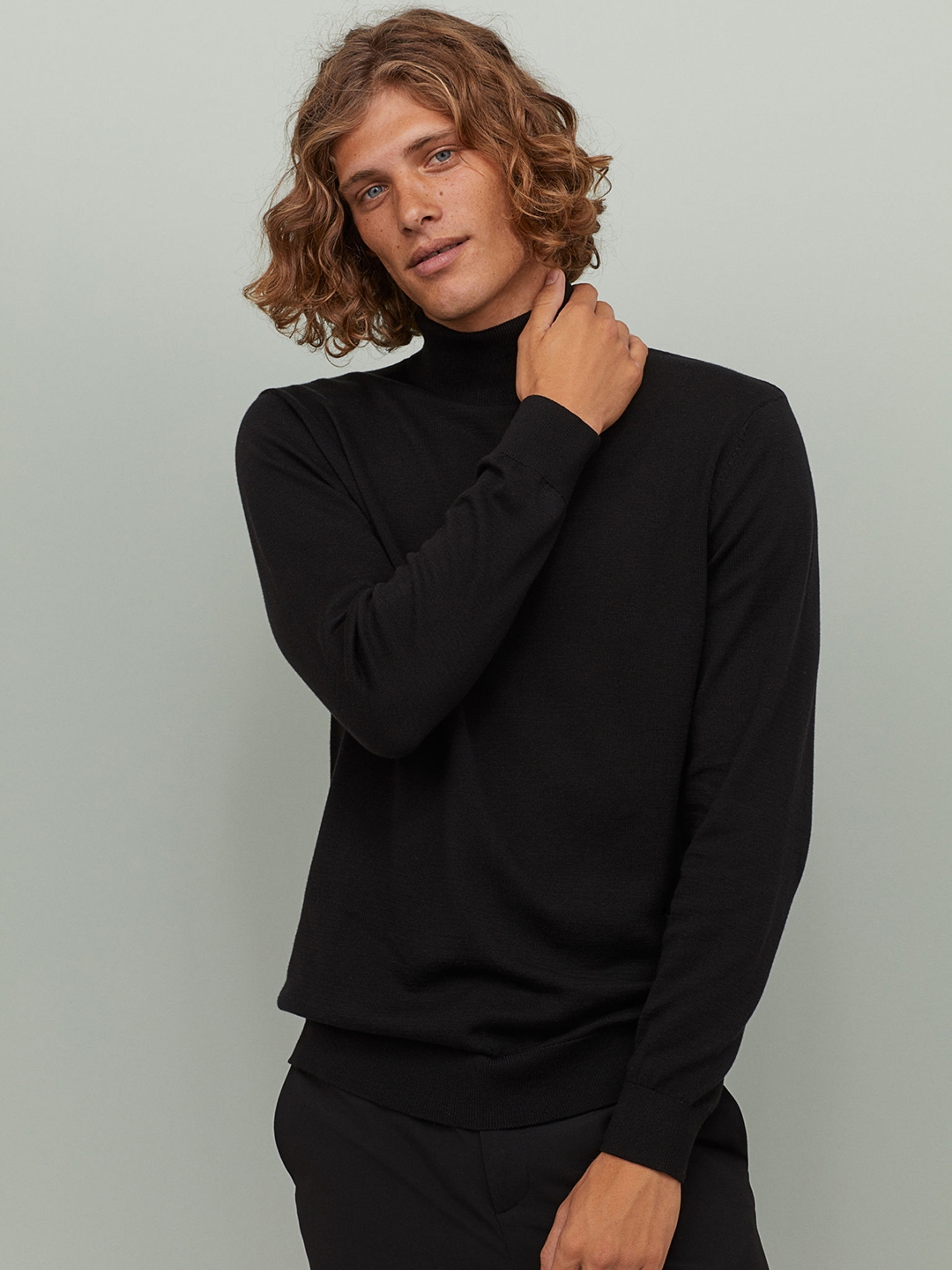 Buy H M Fine Knit Polo Neck Jumper Sweaters for Men 11116206