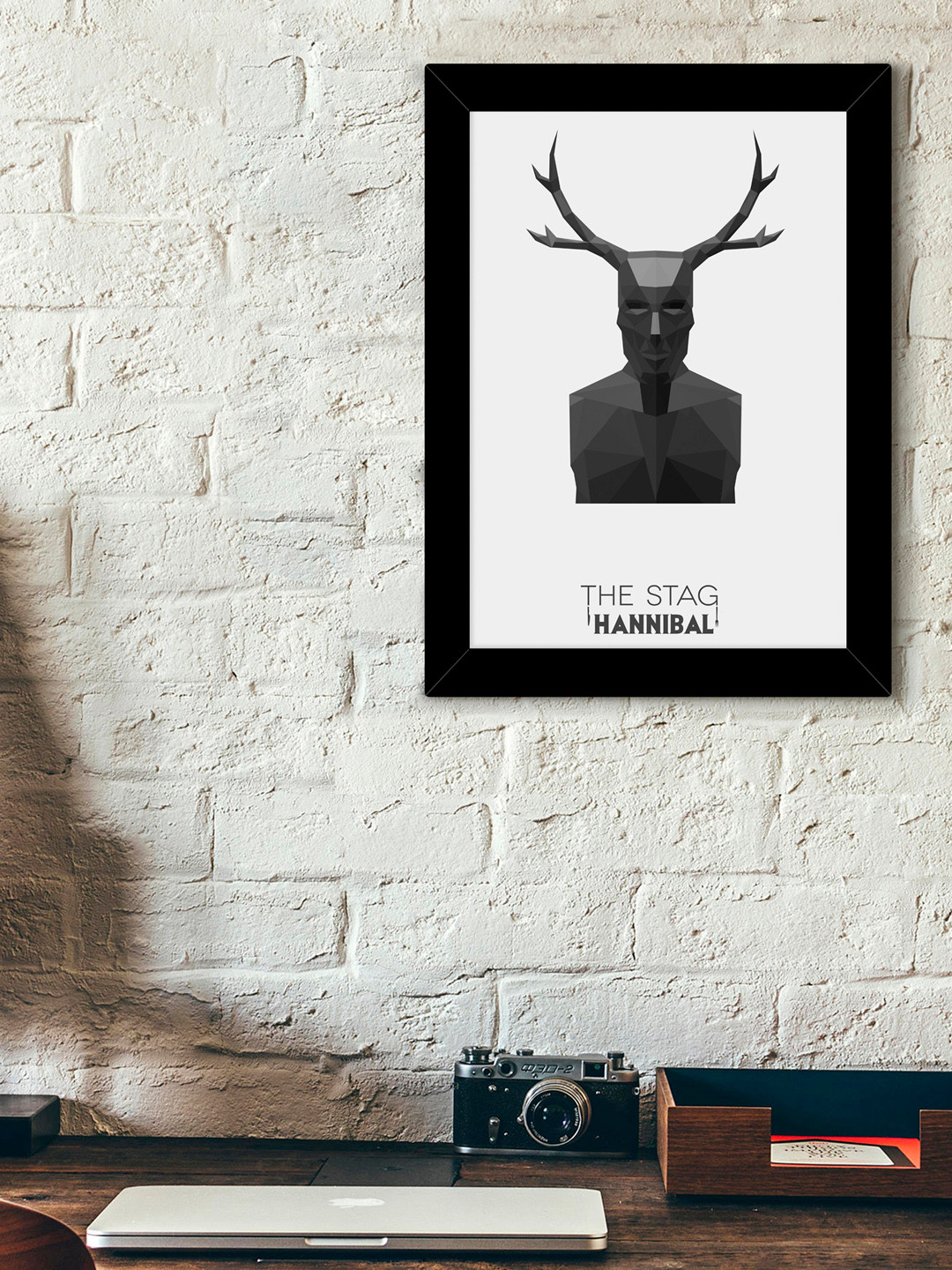 TIED RIBBONS Black & Grey Solid Graphic Wall Art