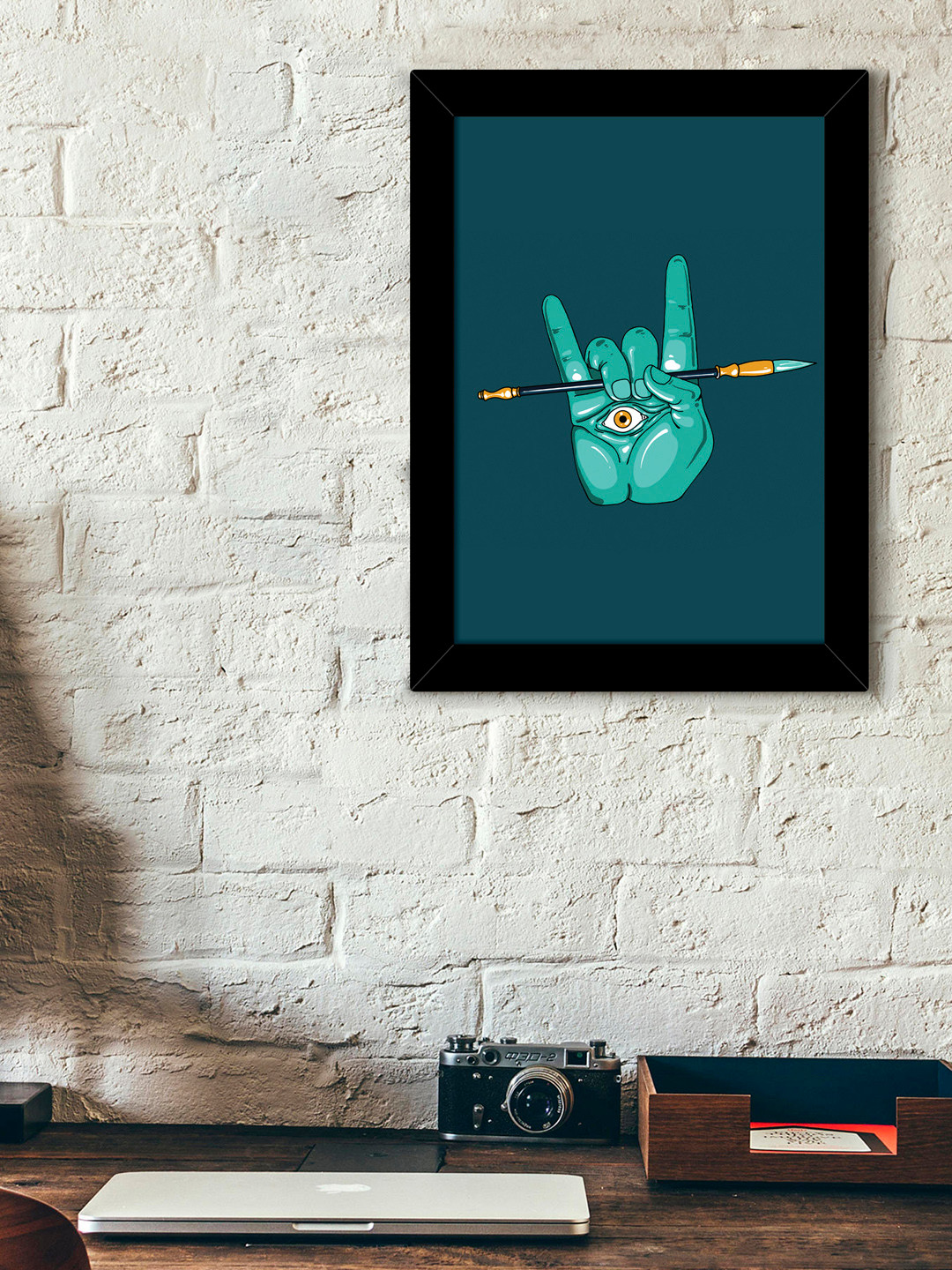 TIED RIBBONS Black Wall Living Room Rectangle Potrait Paintings Wall Art -9.84 x 13.78In