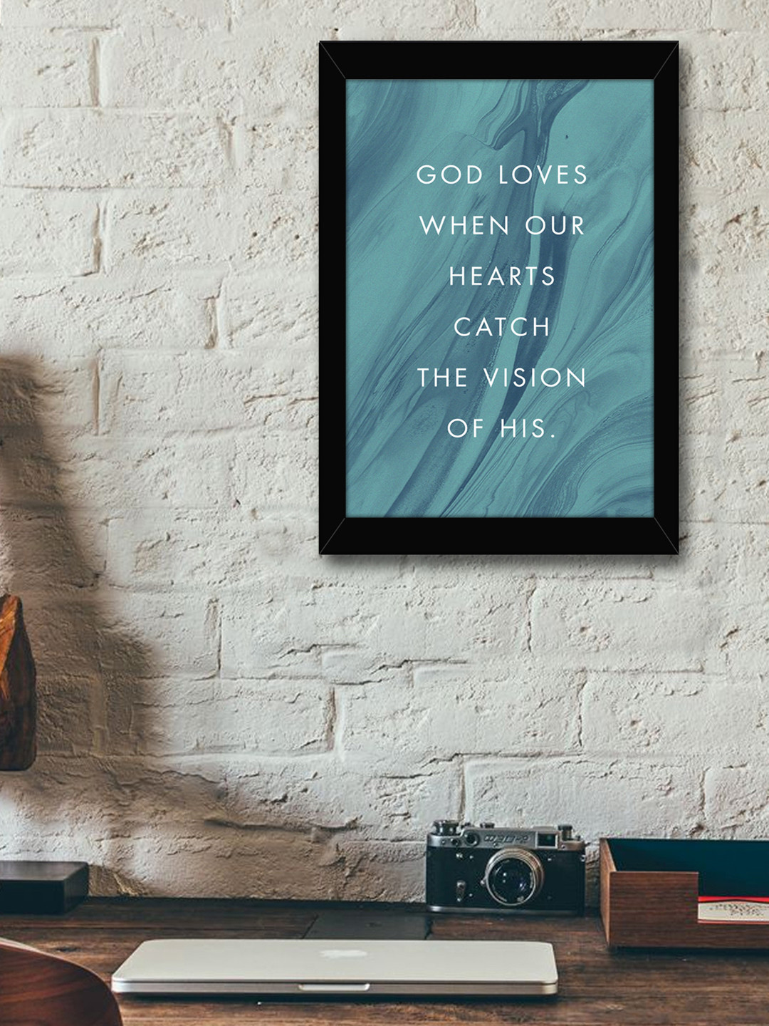 TIED RIBBONS Inspirational Synthetic Fiber Rectangle Paintings Wall Art - 10.2 x 13.6 In