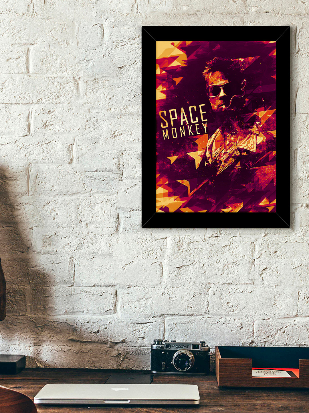 TIED RIBBONS Black & Purple Solid Graphic Wall Art