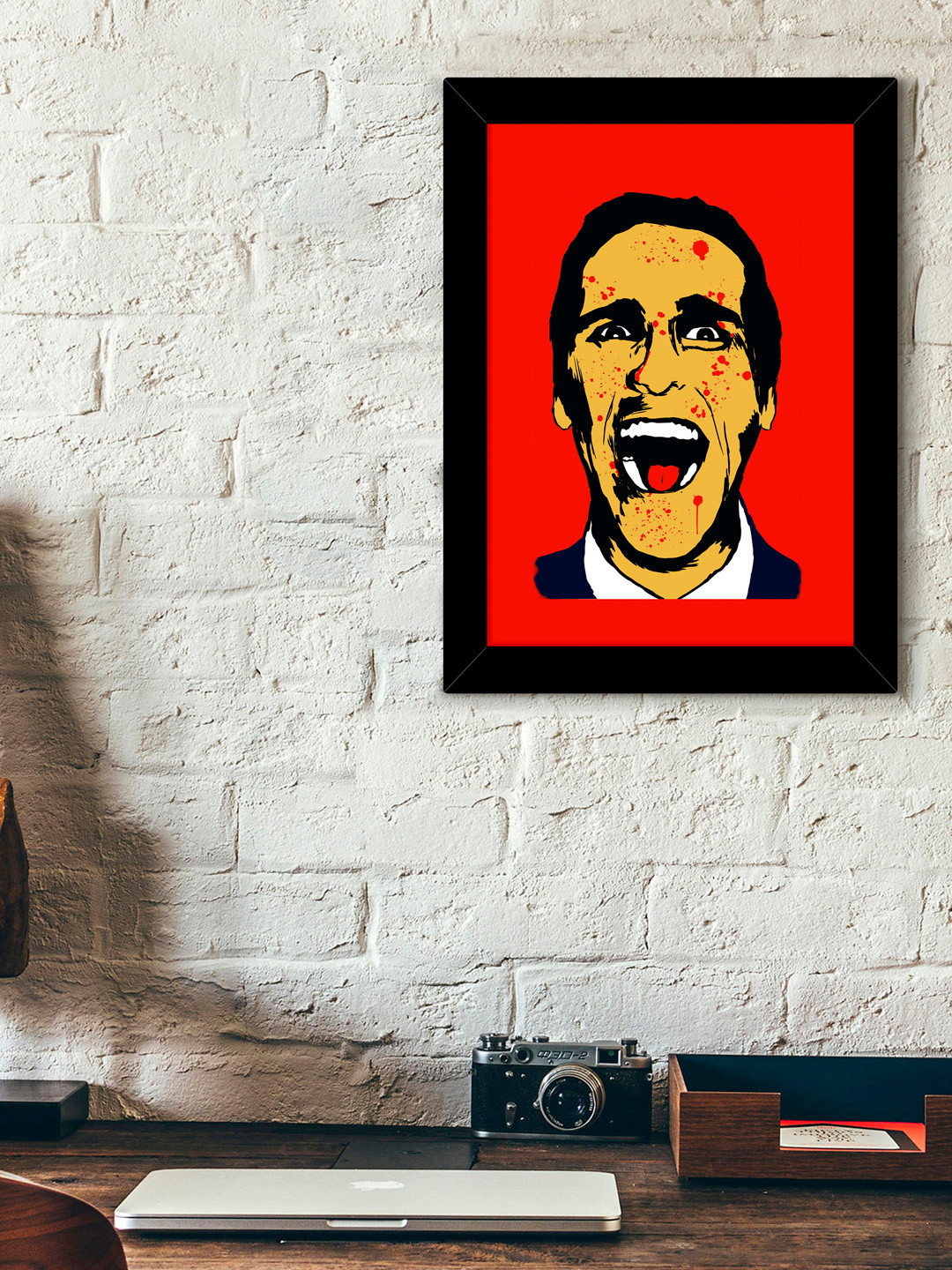 TIED RIBBONS Black & Red Abstract Graphic Wall Art