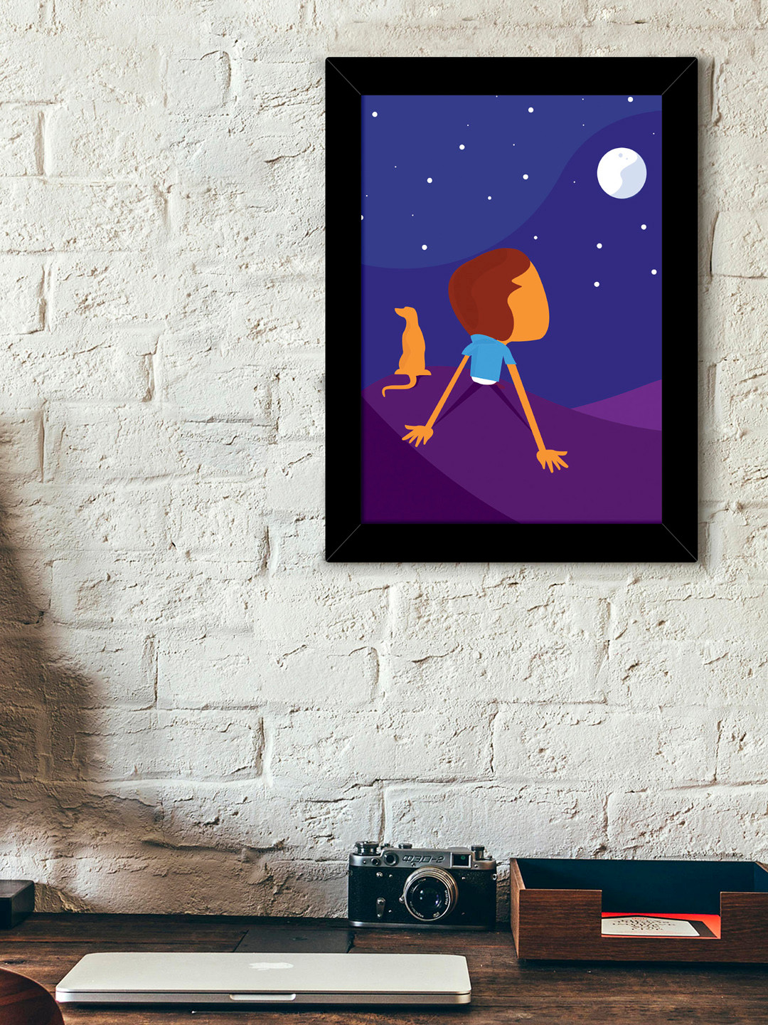 TIED RIBBONS Black & Purple Inspirational Graphic Wall Art