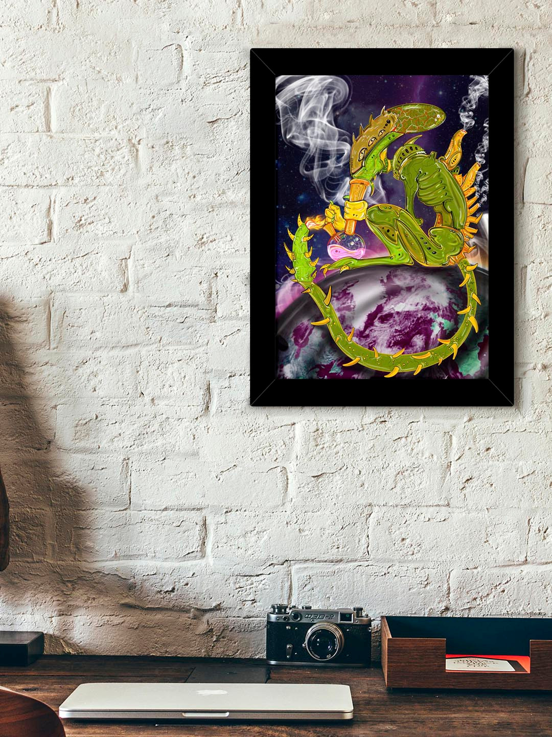 TIED RIBBONS Synthetic Wood Wall Rectangle Paintings Wall Art - 14 x 10In