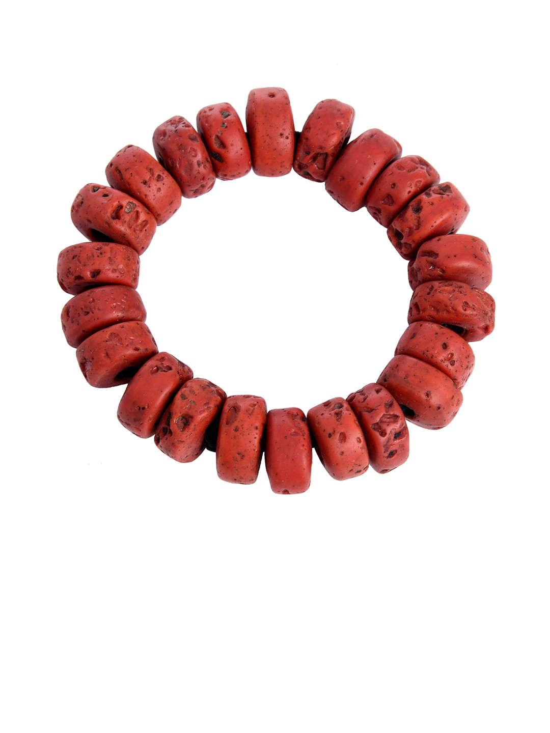 Bamboo Tree Jewels Red Elasticated Bracelet
