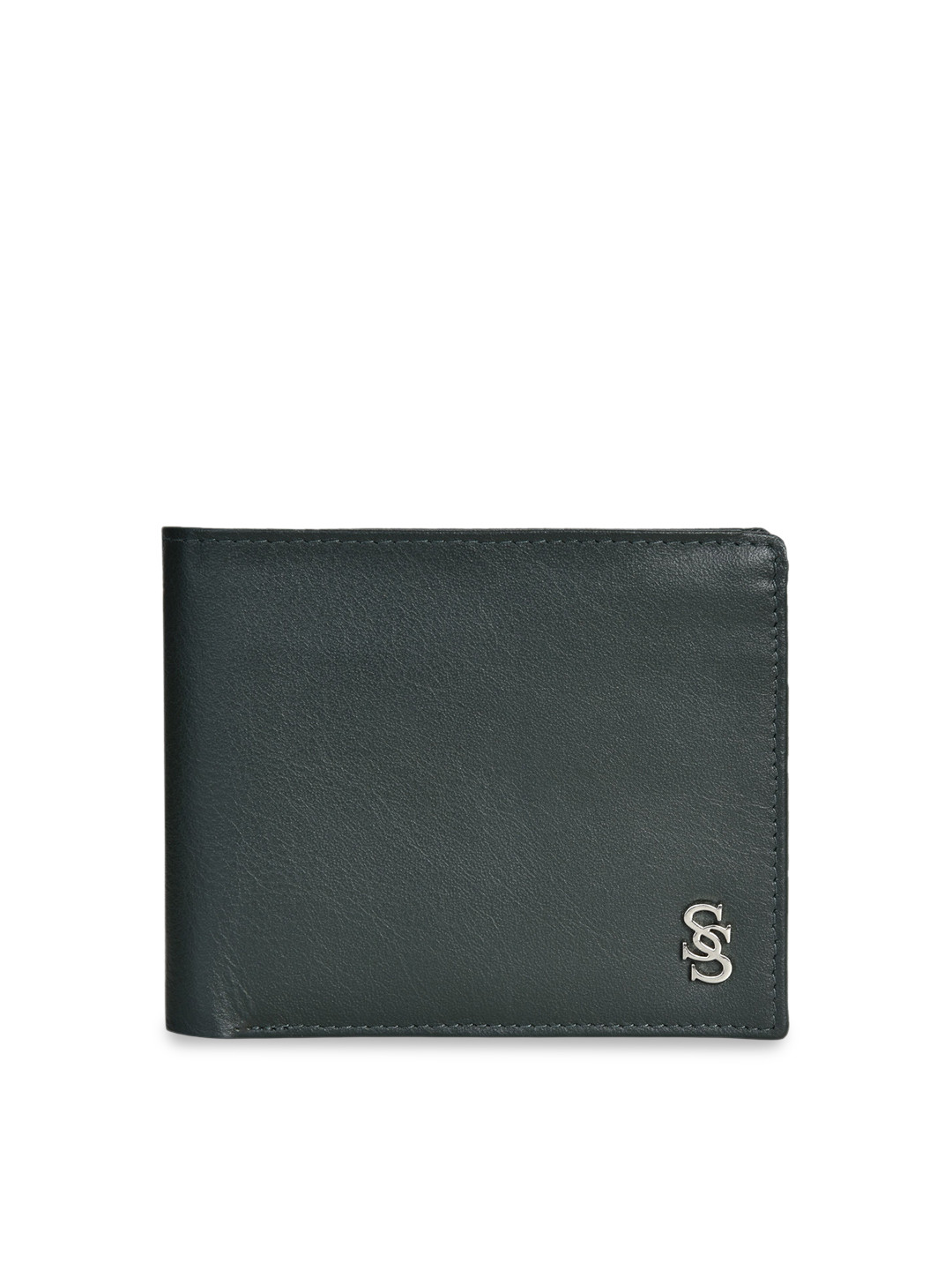 Second SKIN Men Green Solid Two Fold Wallet