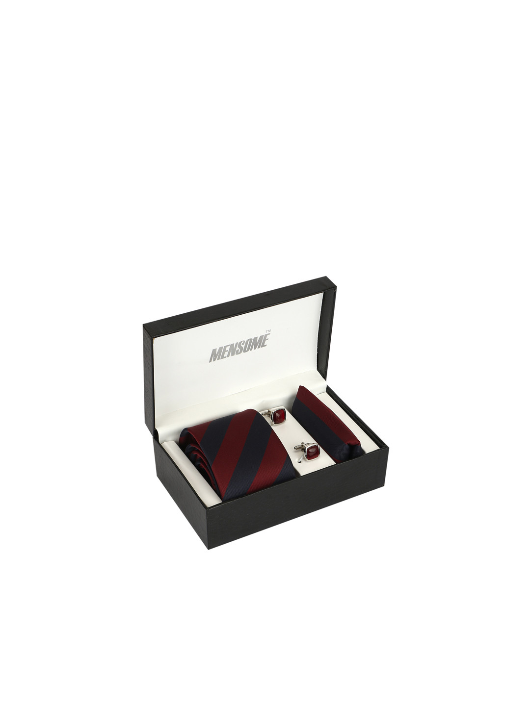 MENSOME Men Navy Blue & Maroon Accessory Gift Set