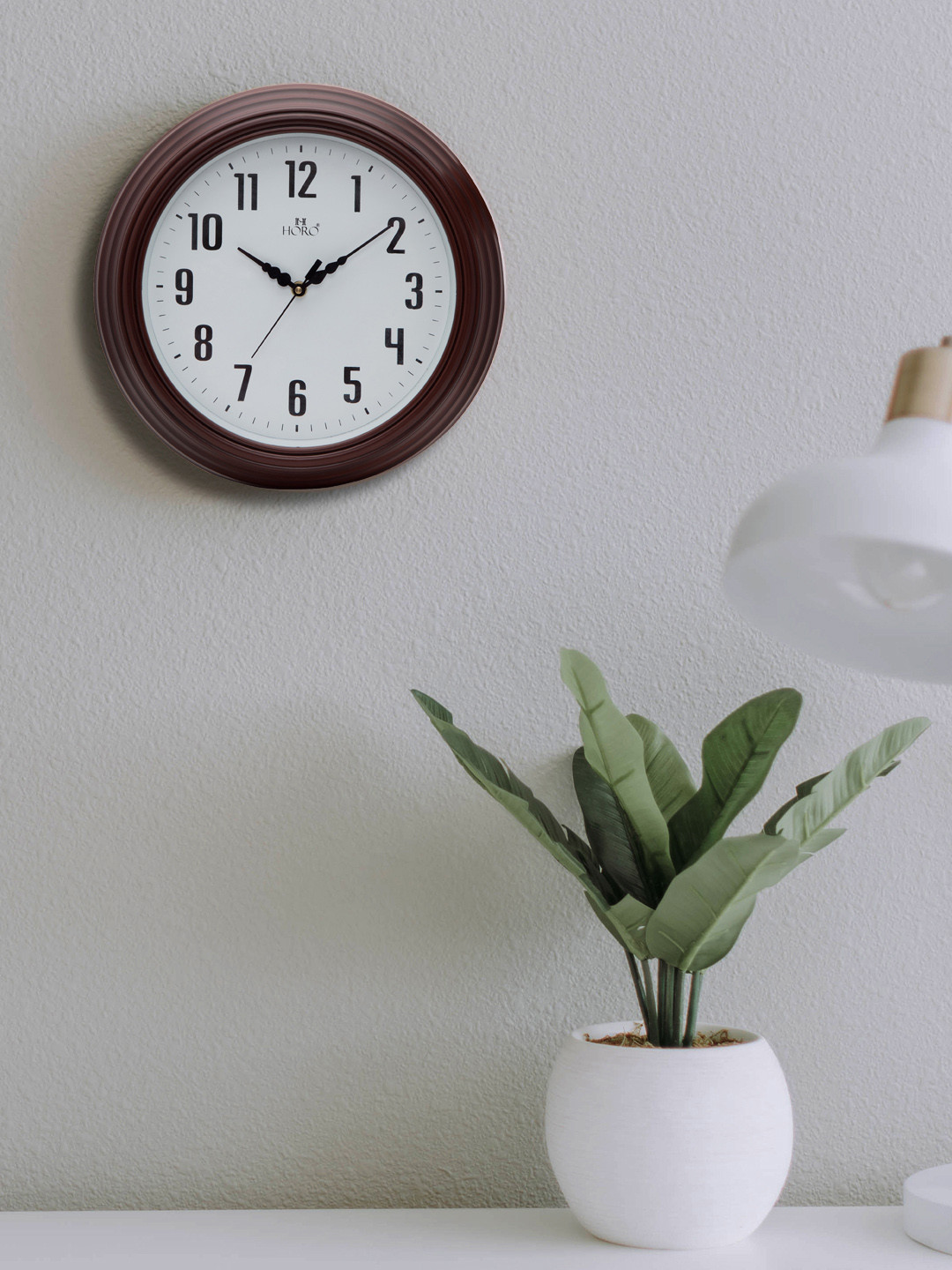 Horo White Handcrafted Geometric Solid 30 cm Analogue Wall Clock