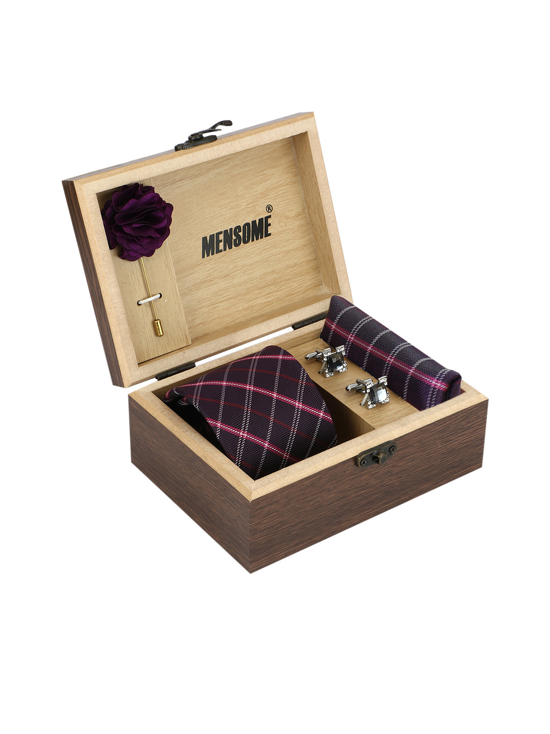 MENSOME Men Black & Violet Accessory Gift Set