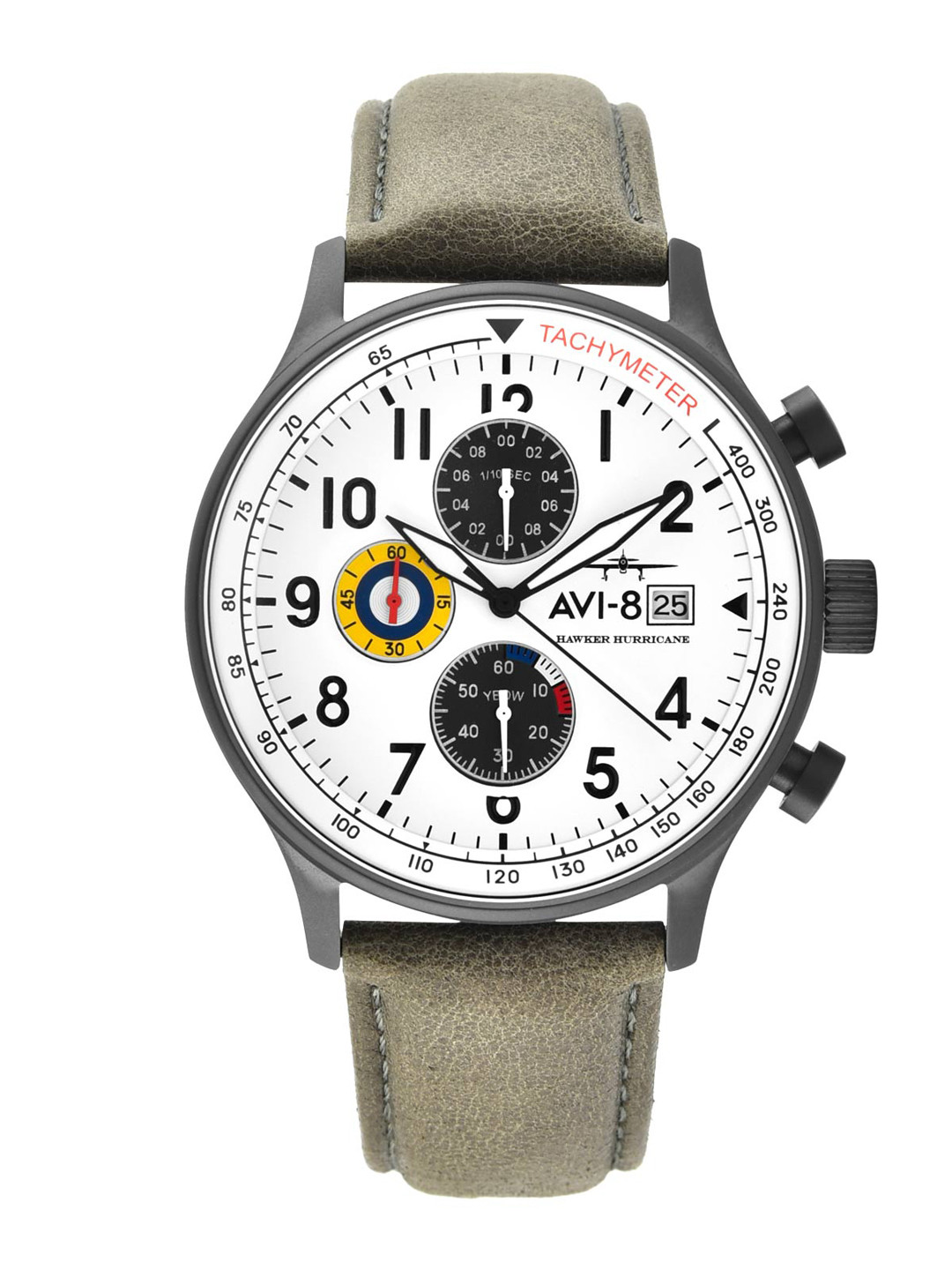 AVI-8 Men White Leather Analogue Watch AV-4011-0B