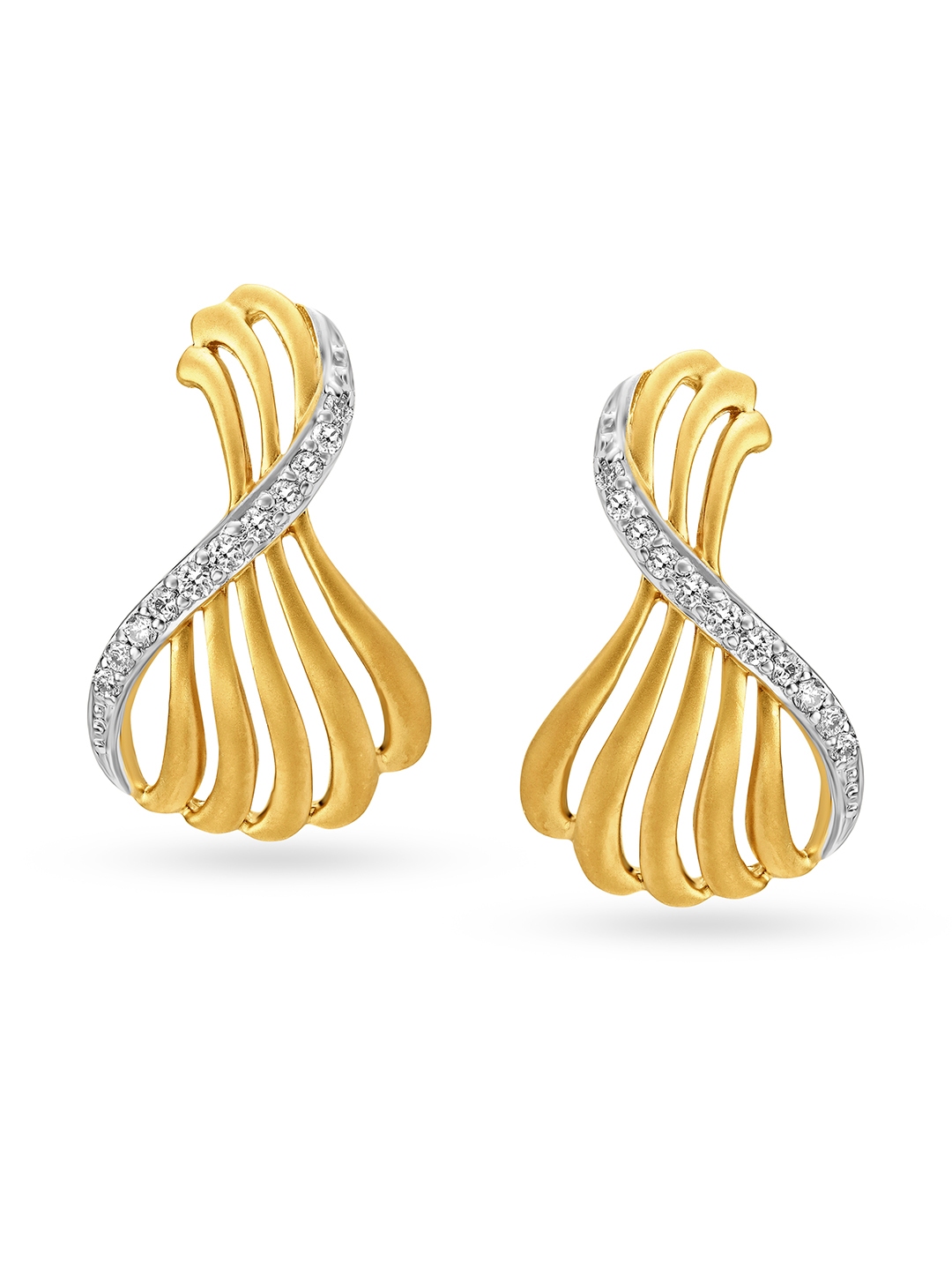 Buy Mia By Tanishq Diamond 14 K Yellow Gold Diamond Studs In